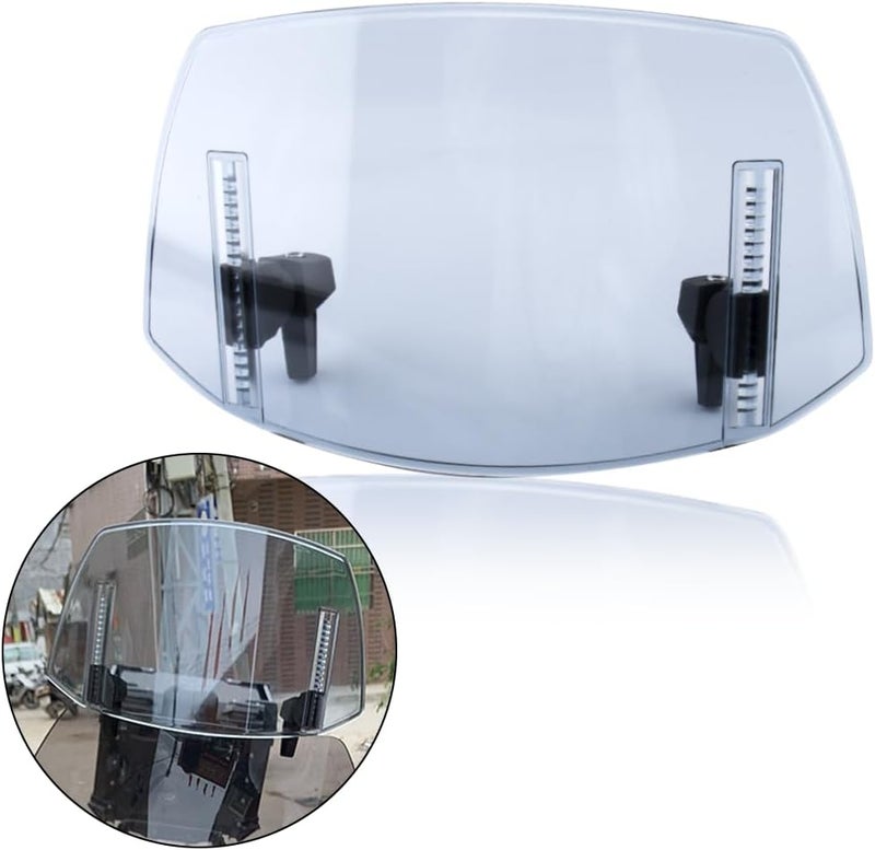 KICRY Motorcycle Windshield Extension Small Windshield Extender Adjustable Clip on Windscreen Spoiler Deflector Universal Fit (Light Blue) - Image 2